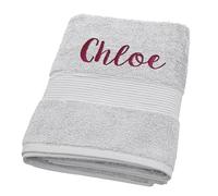 aztex Personalised Bliss Pima Cotton Bath Sheet, Super Absorbent Hotel Quality, 650gsm, Machine Washable 40℃ and Tumble Dry, 90x150cm