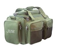 aztex Personalised Fishing Holdall with Mesh Pockets, 61 x 29 x 31cm, Green