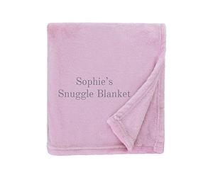 aztex Personalised Fleece Blanket/Throw, Customised with a name or message of your choice, Shimmering Pink