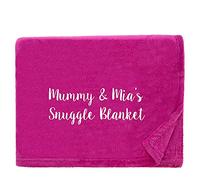 aztex Personalised Fleece Blanket/Throw, Customised with a name or message of your choice, Snuggle Touch Magenta