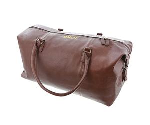 aztex Personalised Men's Nu-Hide Range, Cabin Luggage - Holdall, Brown