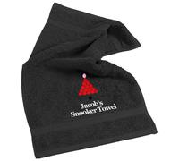 aztex Personalised Snooker Towel, 100% Cotton, Black