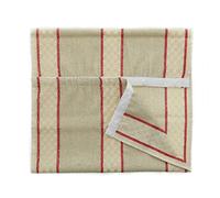 aztex Poppered Striped Aga Towel, 82cm x 42cm, 500gsm, Red