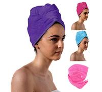 Aztex Spa Days Luxury Turban Hair Towel, Purple, Absorbent, Lightweight and Cotton, 100%, Single