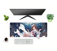 AZTIPULT Anime Mouse Pad Umamusume Pretty Derby Rice Shower Gaming Keyboard Mat Non-slip Water-resistant Rubber Base Full Desk Mousepad 3d Pattern