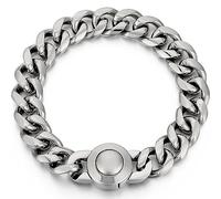 Azubpi 13mm Miami Cuban Link Bracelet for Men - 18K Gold/Silver Sturdy Stainless Steel Link Bracelet for Dad Boyfriend Husband Hip Hop Jewelry, 9.05 Inches, Metal, no gemstone