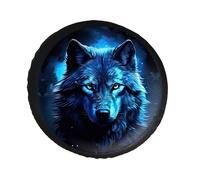 Azul Lobo Galáctico Funda Cubierta Para Rueda Durable Funda Rueda Repuesto Antipolvo Cubierta Para Ruedas De Repuesto Para Travel Suv Trailer