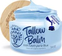 AzulBotanicals Methylene Blue Infused Whipped Grass Fed Beef Tallow Balm, Anti-Aging, Moisturizer, Stretchmarks, Rosacea, Psoriasis, Eczema, Acne, All skin types, Organic Ingredients 3.4oz