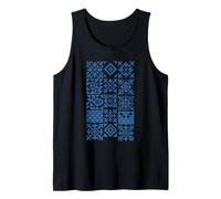 Azulejo Inspired White & Blue Decorative Patterns Portugal Tank Top