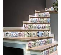 Azulejos Self-Adhesive Stair Sticker Tiles 15 x 105 cm 4 Strips