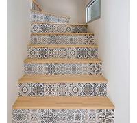 Azulejos Self-Adhesive Stair Sticker Tiles 15 x 105 cm 4 Strips
