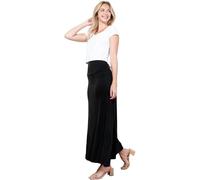Azules Women's Rayon Span Maxi Skirt, Black S