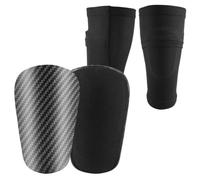 Azull 1 Pair Football Shin Pad Wear- Shock Absorbing Leg Protector Portable Soccer Training Shank Board with Socks