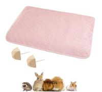 AzulLanse Washable Guinea Pig Cage Liner, 100 x 70 cm, Reusable Washable Pee Pads, Waterproof Guinea Pig Litter for Small Animals, 2 Molars, Stone (Pink)