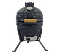 Azuma 13'' Ceramic Kamado I Mini Kamado BBQ Charcoal Grill, Egg BBQ, Barbecue Grill I Portable Oven and Smoker with Stand I Barbecue Grill - Black Smoker Oven I Grill Outdoor I Smoking & Baking