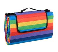 Azuma Family Picnic Blanket Waterproof Travel Rug Camping Mat Rainbow XXL 200x200cm
