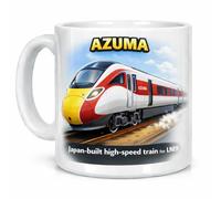 Azuma High Speed Train Modern Railway Illustration Gift Mug