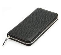 AZUMIO Men Wallets Classic Long Style Card Holder Male Purse Zipper Large Capacity Big Wallet For Men (Color : SW002-black)