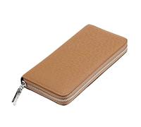 AZUMIO Men Wallets Classic Long Style Card Holder Male Purse Zipper Large Capacity Big Wallet For Men (Color : 1392-Khaki)