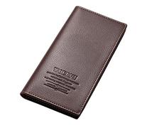 AZUMIO Men Wallets Long StyleCard Holder Male Purse Hasp Large Capacity Brand Leather Money Gag (Color : Brown)