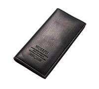 AZUMIO Men Wallets Long StyleCard Holder Male Purse Hasp Large Capacity Brand Leather Money Gag (Color : Black)