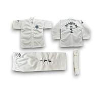 Azura ITF Taekwon-Do Dobok Set/Full Embroidery/White Belt Included/Colourbelt Uniform (140cm)