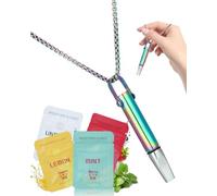 AZURAOKEY Anxiety Breathing Necklace with Resistance, Flavoured Portable Essential Breathing Necklace, Breathlace 2.0 with Resistance Filter Aid Anxiety Relief Chain for Adults