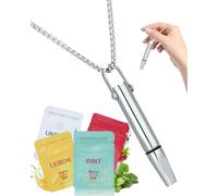 AZURAOKEY Anxiety Breathing Necklace with Resistance, Flavoured Portable Essential Breathing Necklace, Breathlace 2.0 with Resistance Filter Aid Anxiety Relief Chain for Adults