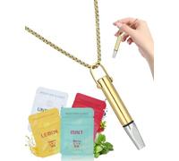 AZURAOKEY Anxiety Breathing Necklace with Resistance, Flavoured Portable Essential Breathing Necklace, Breathlace 2.0 with Resistance Filter Aid Anxiety Relief Chain for Adults