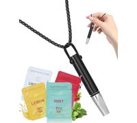 AZURAOKEY Anxiety Breathing Necklace with Resistance, Flavoured Portable Essential Breathing Necklace, Breathlace 2.0 with Resistance Filter Aid Anxiety Relief Chain for Adults