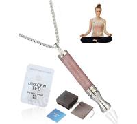 AZURAOKEY Breathing Necklace with Resistance - Flavoured Air Wooden Breathlace for Anxiety Relief, Stress Reduction & Mindful Breathing - Ideal for Adults in Work, Travel, and Relaxation