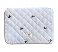 AZURAOKEY Cute Bows Graphic Laptop Sleeve Case Bag Kawaii Aesthetic Carrying Laptop Bag Y2K Preppy Printed Quilted Laptop Carrying Cases Compatible with 11" 13" 15" in Notebook