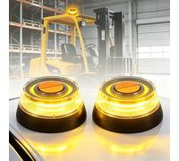 AZURAOKEY Emergency Warning Light for Car & Motorcycle, LED Rotating Warning Strobe Lights with 3 Flash Modes, Magnetic Rotating Flashing Beacon Light for Vehicles Car Van Truck etc