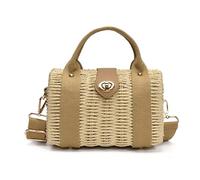AZURAOKEY Handmade Straw Woven Bag Beach Clutch Purses for Women Summer Beach Bag Rattan Crossbody Boho Purse Rattan Beach Handbags