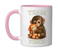 AZURAOKEY Hugable Plush Monkey Ceramic Mug -11oz Personalised Monkey Mug, Cute Animal Holding Cup for Home Office, Warm Novelty Drinkware for Family and Loved Ones Animal Lover Gift