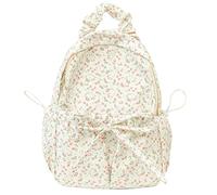 AZURAOKEY Kawaii Backpack Floral Printed Aesthetic Backpack Cottagecore Laptop Daypack 2025 Cute Preppy Bag