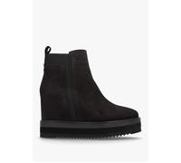 Azure Black Suede Wedge Chelsea Boots - Black Suede / 40