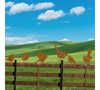 Azure Cantara 6 PCS Birds Decoration,Metal Garden Decor Spring Decorations Outdoor,Metal Birds Craft Statue Ornaments for Fences,Outdoor Bird Wall Decor Rustic Garden Decor