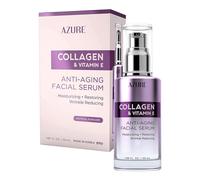 AZURE Collagen & Vitamin E Anti Aging Facial Serum - Restoring Smoothing & Hydrating Face Serum - Reduces Fine Lines & Wrinkles Repairs Dry Tired &