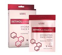 Azure Cosmetics Azure Anti-Aging Face Mask with Retinol and Hyaluronic Acid, Rejuvenating and Moisturizing Face Mask, Helps Reduce Fine Lines and Wrinkles, Soft
