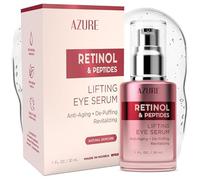 Azure Cosmetics Azure Retinol & Peptides Lifting Eye Serum - Anti-Aging Concealer, Anti-Puffiness and Revitalizing Dark Circles - Reduces Wrinkles, Fine Lines and Bags Under Retinol and