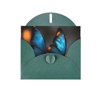 Azure Grace Greeting Card with Dark Green Envelope Holidays Birthdays Weddings Anniversaries Write Unique Blessings