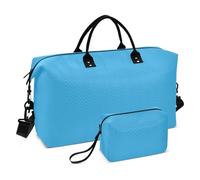 Azure Luggage Travel Bag Carry On Personal Item Bag Sports Gym Bag with Adjustable Strap for Airplane Traveling Foldable