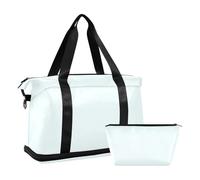 Azure Solid Color Pure Plain Luggage Travel Bag Overnight Bag with Toiletry Bag for Business Trips Large Capacity, azure Solid color Pure Plain, One Size