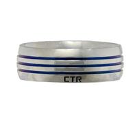Azure Stripes LDS CTR Ring by Ringmasters | Choose the Right Faith Ring | Keepsake LDS Jewelry, not_known