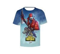 (Azure, Tag2XL=US L) Fortnite 3d Tshirts Best Video Game Battle Royale Short Breathable Sleeved