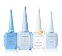 AZUREBEAUTY Gel Nail Polish Top Coat and Base Coat Set with Nail Dehydrator and Primer, 4pcs Complete No-Wipe Soak-Off Acid-Free Nail Prep Kit for Nail Art Manicure, Long-lasting, No Lifting