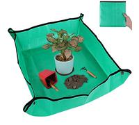 Azureblue Plant Repotting Mat for Indoor Plants Potting Soil Mix, Waterproof Plant Repotting Tray, Potting Mat Gardening Tray for Indoor Potting Succulents Cactus Orchid Pots (26.8" x 26.8")