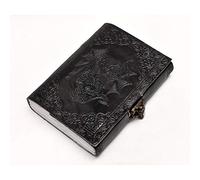 AzureGreen DOUBLE DRAGON Blank Page BOOK Handcrafted Leather Writing Unlined 5 x 7 JOURNAL