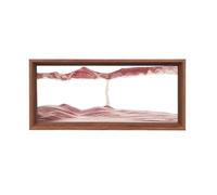 AzureLeap 3D Moving Sand Art -Liquid Motio Deep Sea Flowing Sand Picture, Solid Wood Frame, Square Glass, Home Office Desk Decor[Coffee 14in]